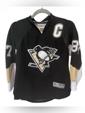 Reebok Sidney Crosby #87 Pittsburgh Penguins NHL Jersey Youth S/M Ages 8–10